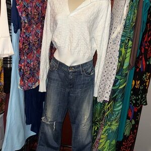 MOTHER Denim Jeans with Copper Accents